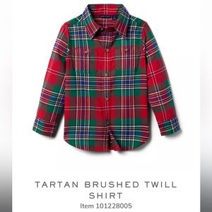 Janie and Jack Multicolor Tartan Button-Down Shirt